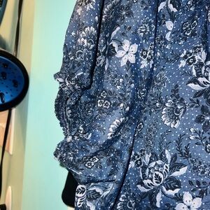 Torrid Mini Chambray Puff Sleeve Smocked Dress